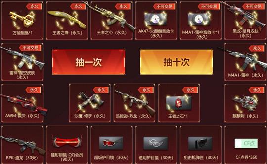 2021CF4月枪王自助餐活动活动地址_CF2021年4月枪王自助餐活动内容奖励