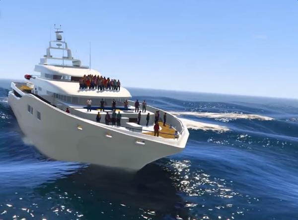 GTA5һ�ٸ�NPC��ѹ����ͧ��_�����Գ���5��ͧ���˲�����Ƶ