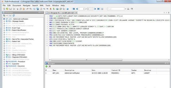 7Edit(hl7文件解析工具)官方最新版免费下载_绿色版免费下载