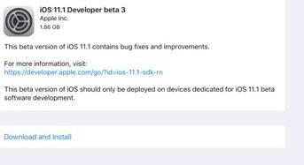 ios11.1 Beta3固件免费下载_正式版免费下载