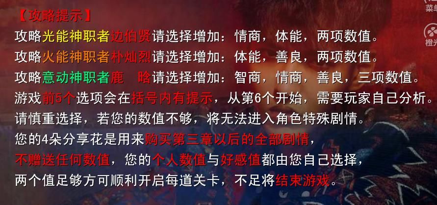 橙光游戏超能花美男小队新手攻略大全_超能花美男小队新手通关技巧详细说明